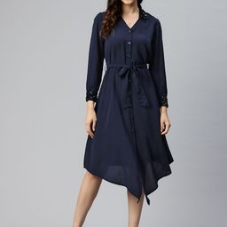 Cottinfab Sequinned Shirt Dress-image-71