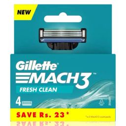 Gillette Mach3 Fresh Clean Shaving Razor with 4 Cartridges-image-34