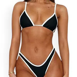 BAESD Halter Neck Two Piece String Bikini Set-image-70