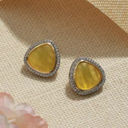 Saraf RS Jewellery Oxidised AD Studded Minimal Studs Earrings-image-2