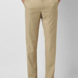Van Heusen Beige Regular Fit Texture Trousers-image-49