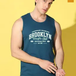 WOOSTRO Pack Of 2 Printed Combed Cotton Gym Vests VWS26(BKLN PEACOCK)(ALONE MUSTARD)-image-73