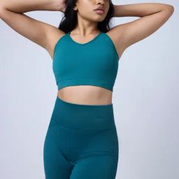 Feier Dark Turquoise Sports Bra-image-11