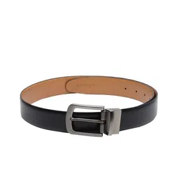 amicraft Men Black & Tan Brown Reversible Solid Belt-image-99
