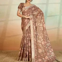 TASRIKA Rust Pure Cotton Sarees-image-36