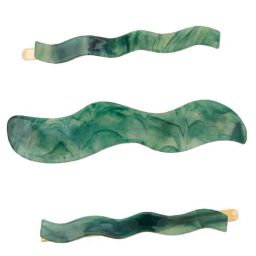 Accessorize London Green Marble Hair Clips Pack of 3-10