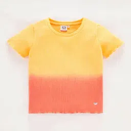 Ed-a-Mamma Kids Yellow & Coral Ombre T-Shirt-image-20