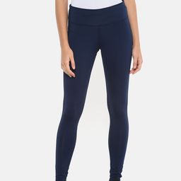 Reebok Women Navy Solid Workout PP Tights-image-24