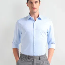 Arrow Blue Cotton Regular Fit Shirt-picture-26