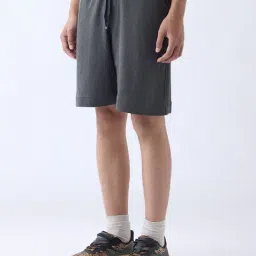 studiofit men Studiofit by Westside Dark Grey Relaxed-Fit Mid-Rise Shorts-picture-19