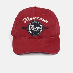 Roadster Unisex Maroon Embroidered Baseball Cap-picture-10