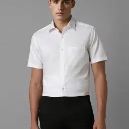 Louis Philippe White Cotton Regular Fit Shirt-picture-42