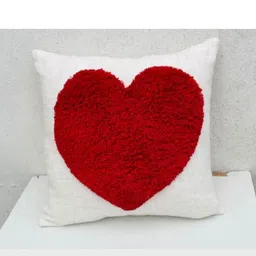 THROWPILLOW White & Red Embellished Square Cushion Covers-image-81