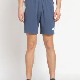 Adidas Blue Regular Fit Striped Sports Shorts-picture-33