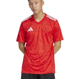 Adidas Red Slim Fit Printed Jersey-image-76