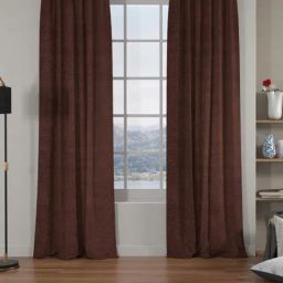 @Home 'Grace' Brown Polyester 7 Ft Small Door Curtain - Set of 2-image-72