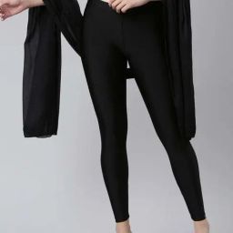 TWIN BIRDS Black Ankle Length Leggings-image-58