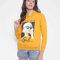 Crimsoune Club Mustard Printed Hoodie-32
