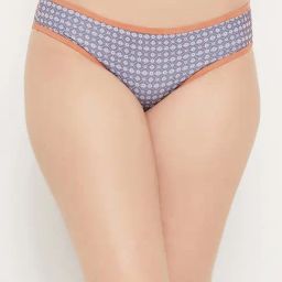 Clovia Grey Printed Bikini Panty-image-52