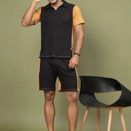 Rigo Men Light Brown Rib Colorblocked Co-ords-image-41