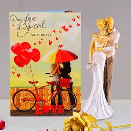 Archies Multicoloured Love Figurine with Rose & Greeting Card-image-87