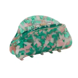 Accessorize London Green Resin Rounded Claw Clip-image-32