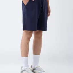 studiofit men Studiofit by Westside Navy Solid Relaxed-Fit Mid-Rise Shorts-picture-47