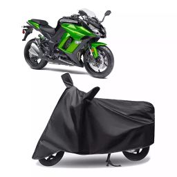 Auto Pearl Polyester Two Wheeler Cover for Kawasaki Ninja 1000 BS6 (Grey)-image-41