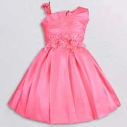 Wish Karo Kids Pink Applique Frock-image-65