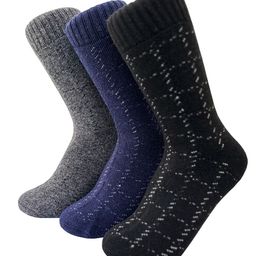 Alexvyan Men Pack Of 3 Checked Calf Length Socks-23