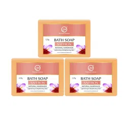 Nuerma Science Set Of 3 Natural Handmade Saffron Bath Soap - 125g Each-15