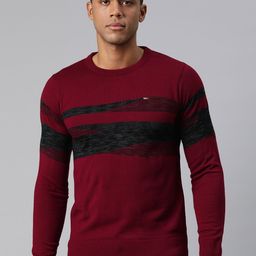 Pierre Carlo Men Self Design Pullover-image-37