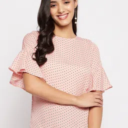 Duke Women Orange Print Top-image-71