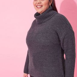 CURVY STREET Women Cable Knit Longline Pullover-picture-30