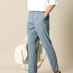 Mr Bowerbird Men Solid Mid-Rise Vintage Pleated Trousers-image-12