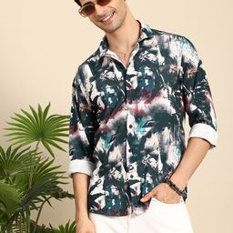 Mast & Harbour Abstract Printed Casual Shirt-image-30