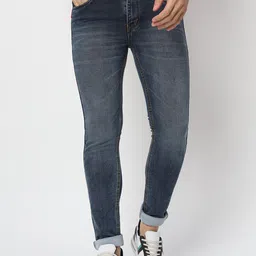 BAESD Men Jean Skinny Fit High-Rise Light Fade Stretchable Jeans-image-11