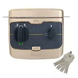 Godrej Locking Solutions and Systems 6363 Brushed Key Door Lock (Gold Finish)-image-2