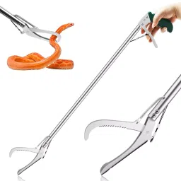 Mastership 47-Inch Stainless Steel Snake Catcher Heavy Duty Picker Snake Tongs Reptile Grabber-17