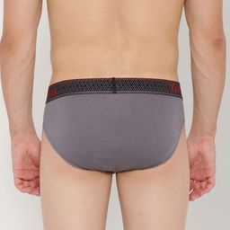 van heusen innerwear Van Heusen Men Grey Solid Colour Fresh Ultra Soft Briefs image 5