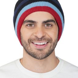 iSWEVEN Unisex Black & Blue Beanie-15