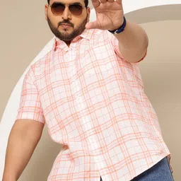Sztori Men Plus Size Checked Casual Shirt-image-93