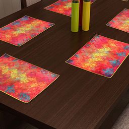 HOUZZCODE Red Table Mat image 1