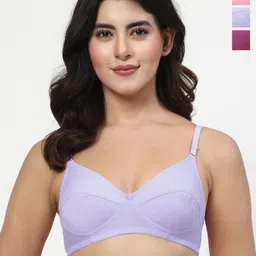 LILY Solid Full Coverage Non Padded Non-Wired Everyday Bra-image-58