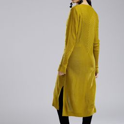 W Green Solid Open Front Longline Shrug image 4