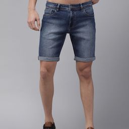 Roadster Men Blue Slim Fit Denim Shorts-image-69