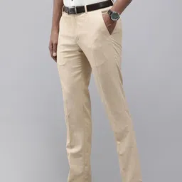 Arrow Men Checked Tailored Tapered Fit Formal Trousers-picture-3