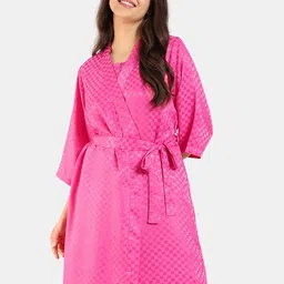 Zivame Women Checked Robe-picture-57