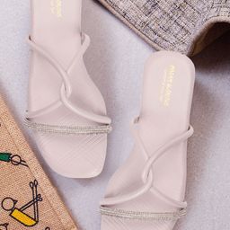 madam glorious Embellished Open Toe Flats-27