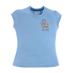 FEMEA Girls Blue Solid Knitted Pure Cotton Top-image-22